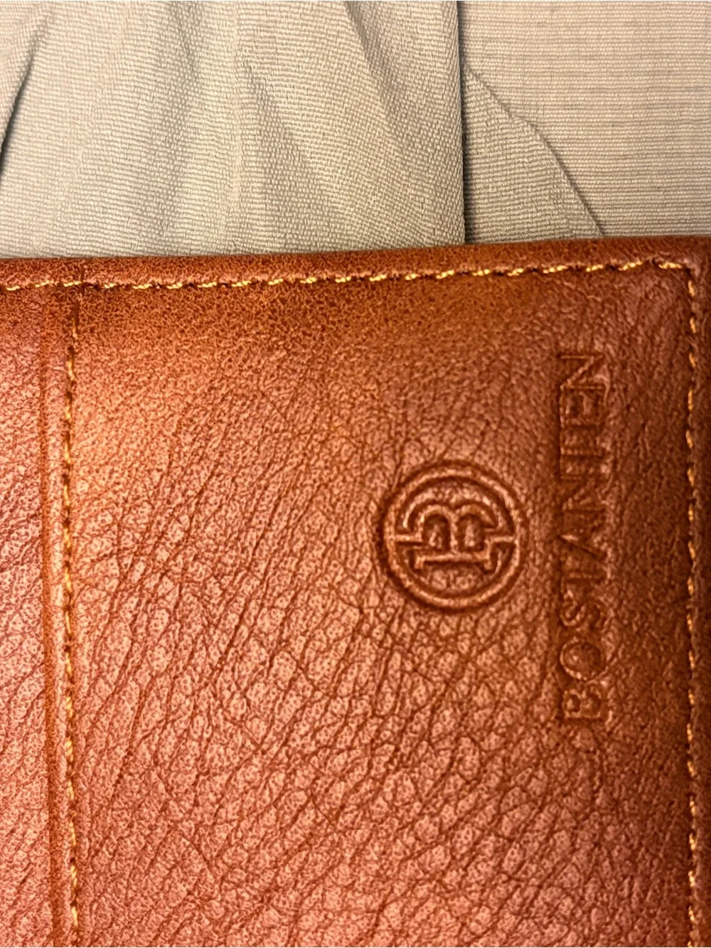 Quilted Tan Crossbody Bag and Wallet Set with Patterned Strap - Unknown Brand